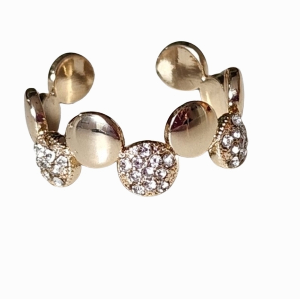 Marlyn Schiff Disc Pavé Adjustable Ring